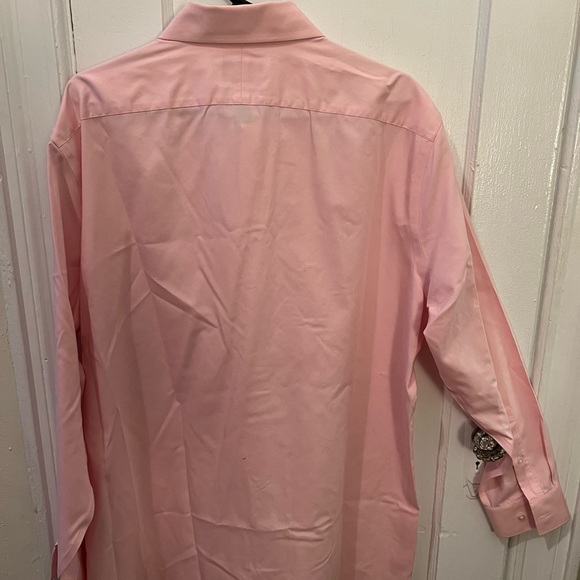 Mens Pink Long Sleeve Button Down - Picture 3 of 3